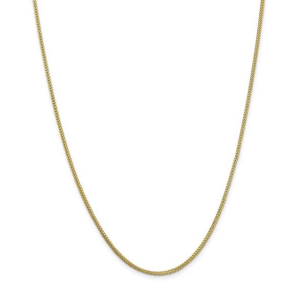 1.3mm 10k Yellow Gold Solid Franco Chain Necklace, 24 Inch - Picture 3 of 8